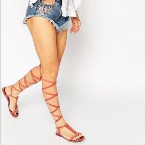 Free People Dahlia Lace Up Gladiator Sandals